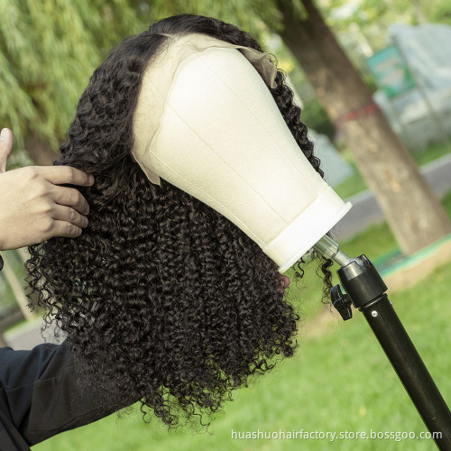 Huashuo Wholesale Good Quality 100% Brazilian Virgin Human Hair 13*6 Lace Front Wig With Baby Hair Wigs